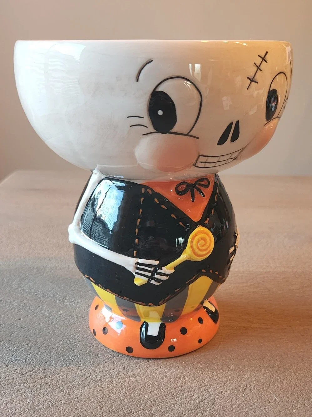 Johanna Parker Transpac Halloween Skeleton Candy Bowl 7